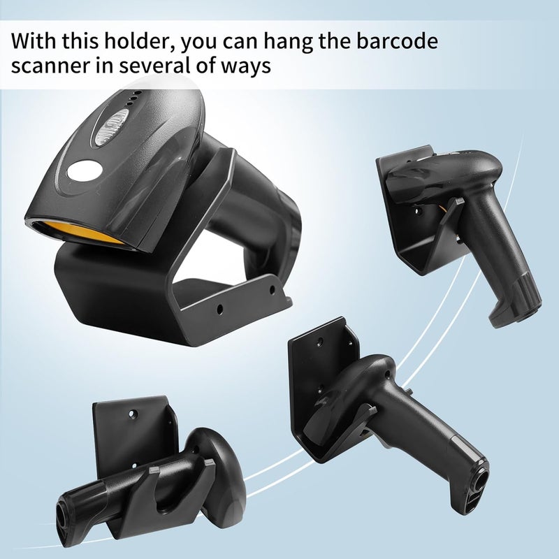 LIENIAO Scanner Holder for Desk Barcode Scanner for Motorola Symbol Zebra Honeywell Barcode Scanner Holder LS2208 DS3608 1300G with Screws & Adhesive Tape (4) - Image 5